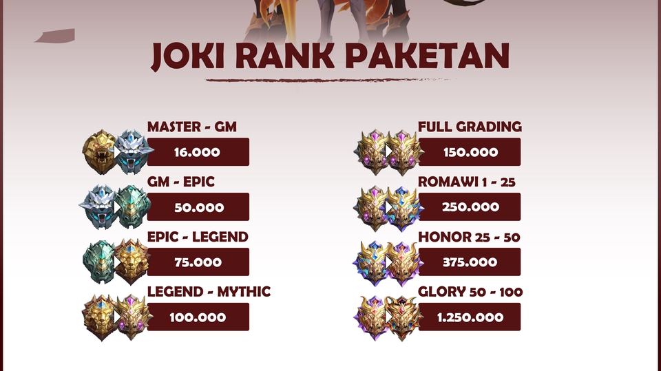 Gaming - Joki MLBB ( Rank dan Gendong ) - 2