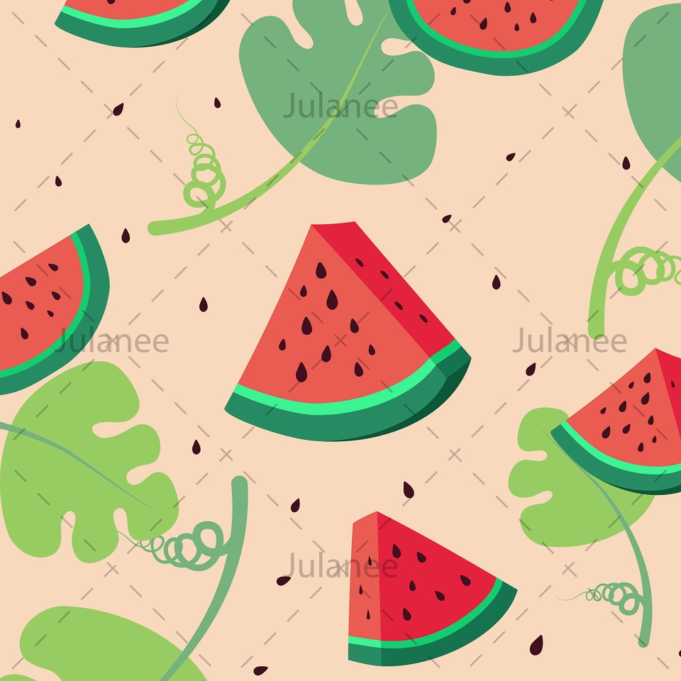 ออกแบบลายผ้า - รับออกแบบลายผ้า Pattern/Repeat สไตล์ Flat - 30