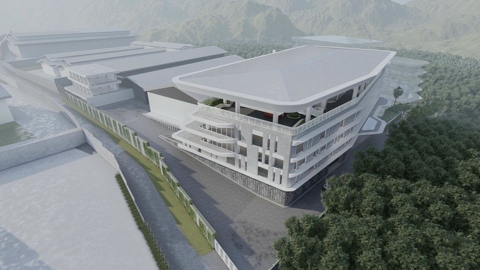 Jasa drafter arsitek freelance: Desain bangunan modern 3D. Autocad murah, drafter interior murah.