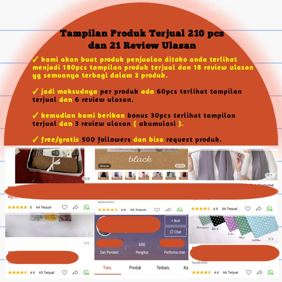Memberi Review - ulasan review dan jasa tampilan terjual produk di marketplace tokpedia, buklapak, shope, lazda - 4