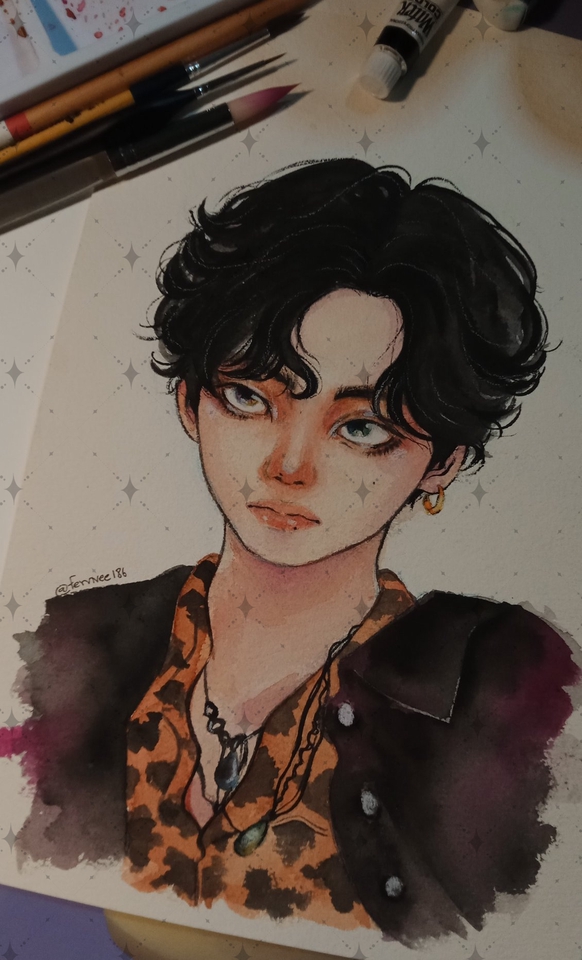 วาดแฟนอาร์ต - Fanart / watercolor art  - 3