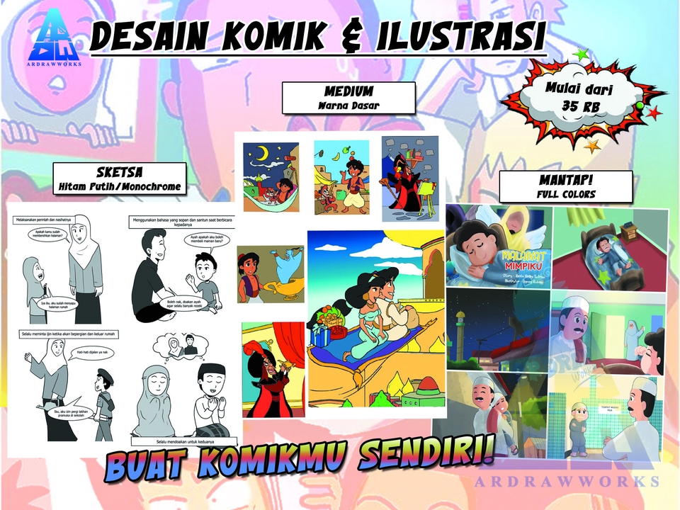 Gambar dan Ilustrasi - Desain Komik, ilustrasi dan Model Karakter - 2