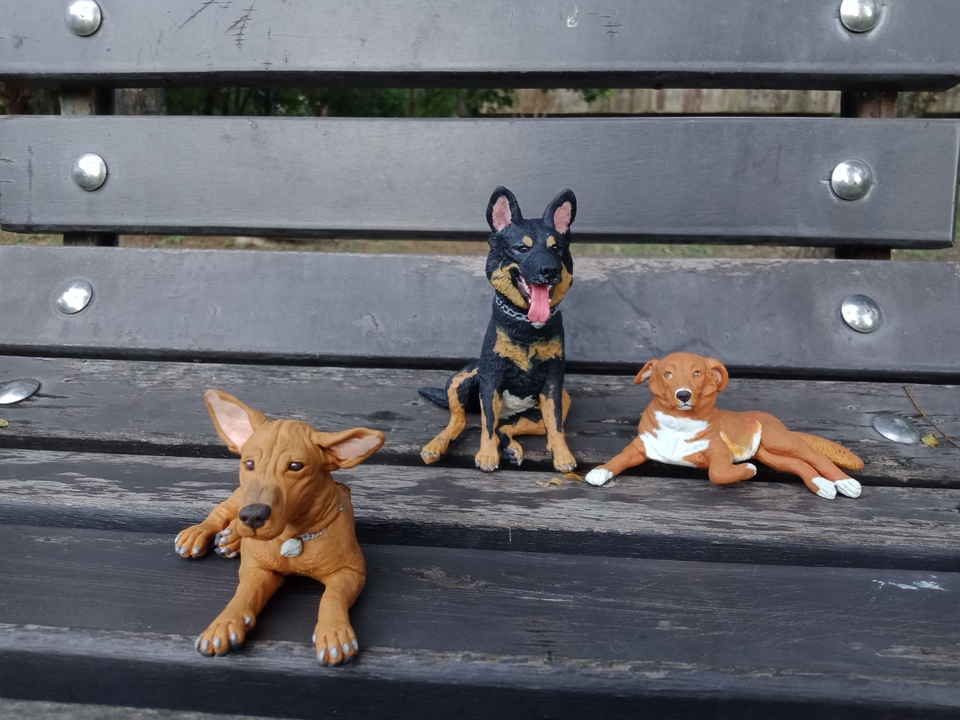 รับทำของขวัญวันเกิด รูปสุนัข 3 ตัว น่ารัก