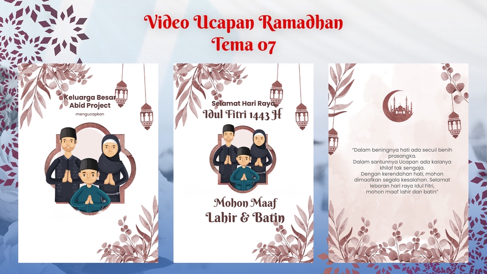 Kartu Ucapan & Video - Jasa Pembuatan Video Ucapan Ramadhan/Lebaran - 7