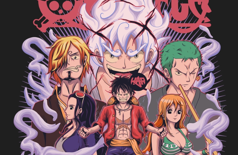 Ilustrasi digital anime dengan berbagai karakter, desain kartun yang berwarna-warni, cocok untuk kebutuhan jasa ilustrasi digital dan ilustrasi anime.