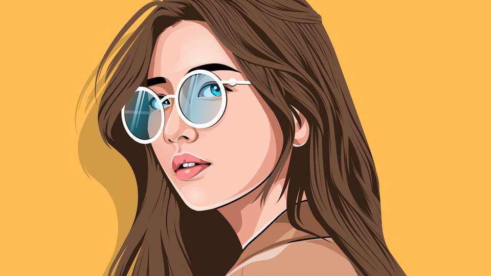 Gambar Potret - Desain Vector Portrait, 12 Jam Langsung Jadi - 1