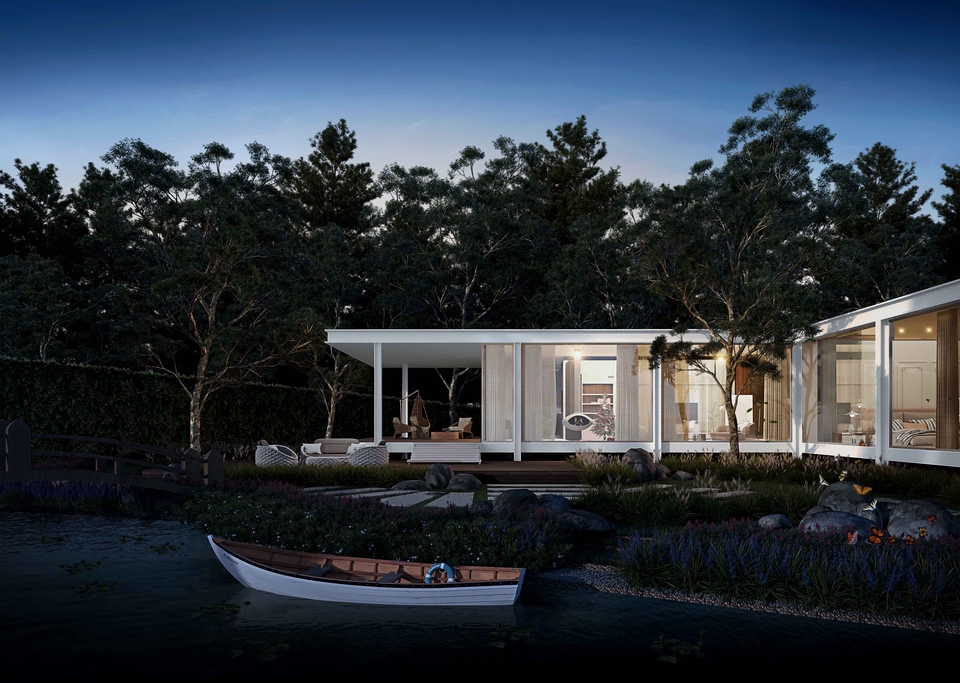 ออกแบบ perspective บ้านพักอาศัย 3 มิติ