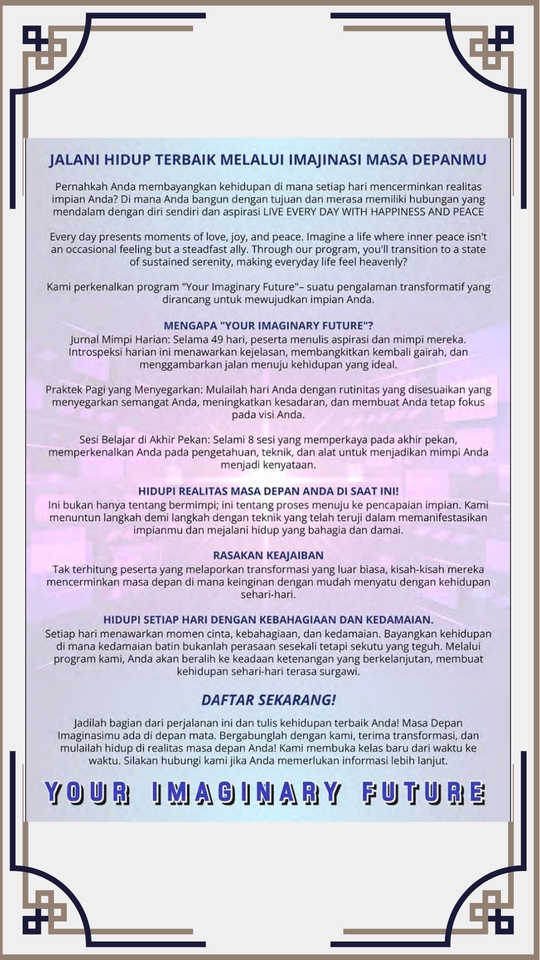 Jasa Lainnya - Pembimbingan penulisan goals dan dreams - 7
