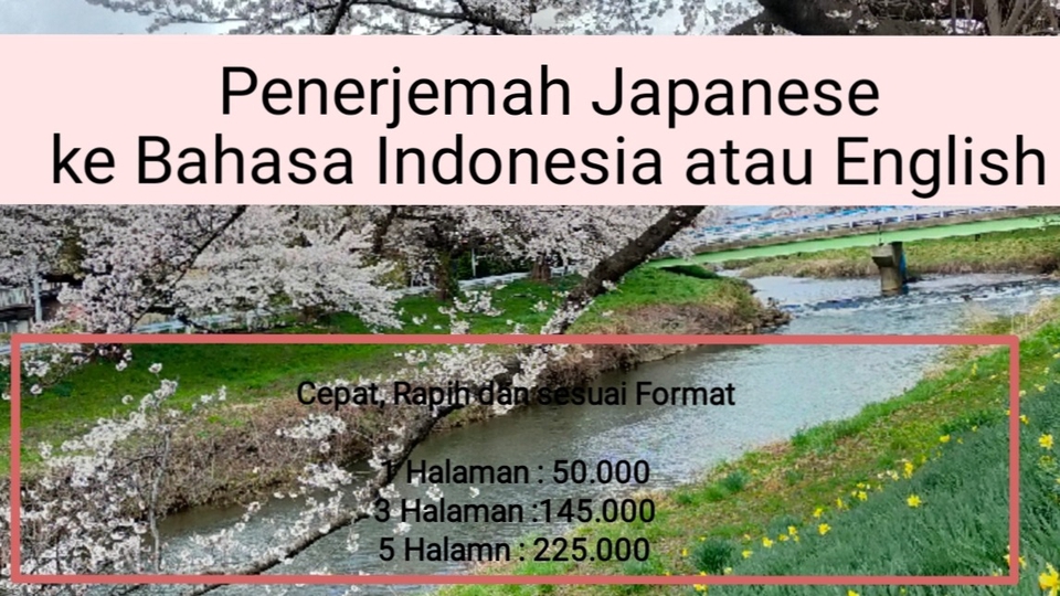 Penerjemah Japanese ke Indonesia / English