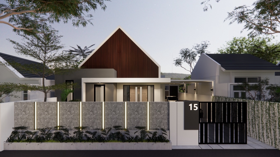 3D & Perspektif - DESAIN RUMAH TINGGAL - 1