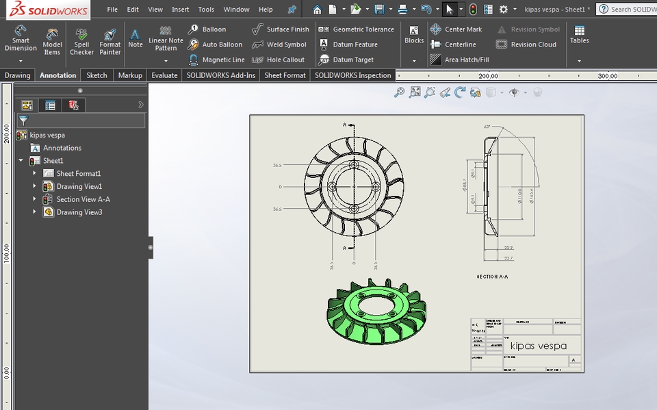 CAD Drawing - Jasa Desain Gambar Sparepart  - 2