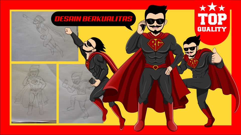 Logo - Desain Logo, Maskot/Karakter Kartun 1 Hari Jadi - 8