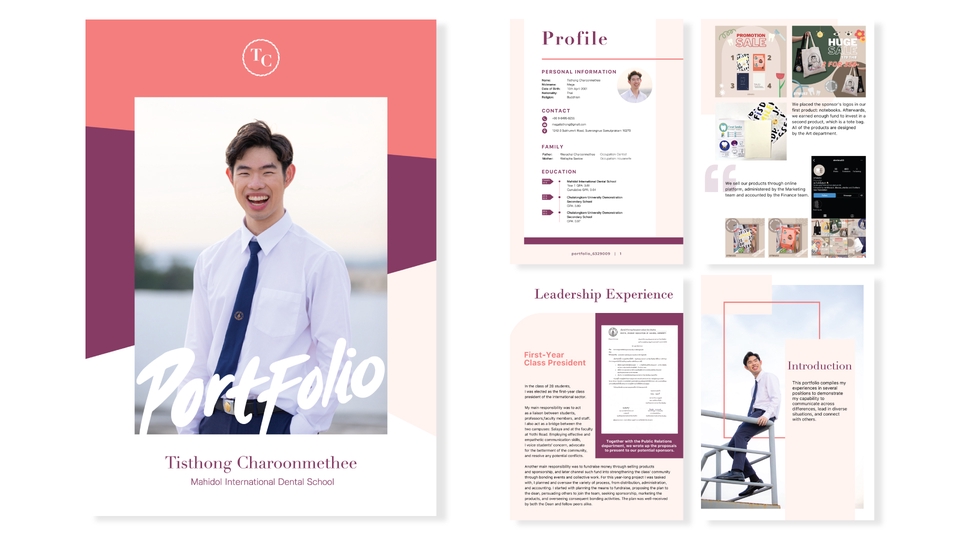 รับทำพอร์ตโฟลิโอ รับทำ resume รับทำ CV รับทําพอร์ตโฟลิโอ  นักศึกษา มหาลัย  portfolio-resume