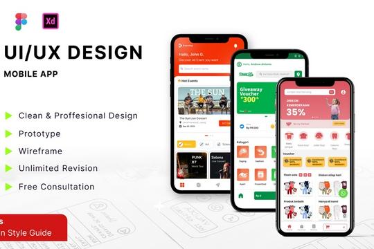 Desain Profesional Modern UI UX Aplikasi e-Commerce, Start up, Food ...