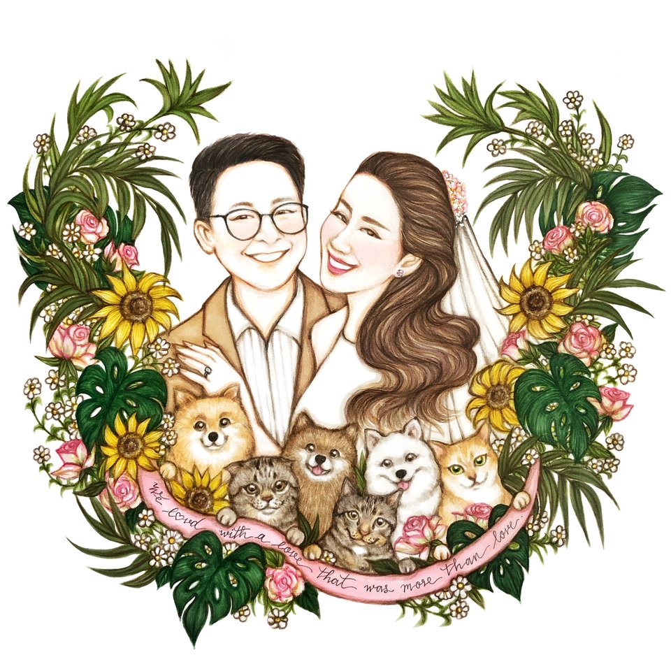 วาดภาพเหมือน Portrait - รับวาดภาพ Portrait illustration สไตล์การ์ตูนน่ารักๆ - 5