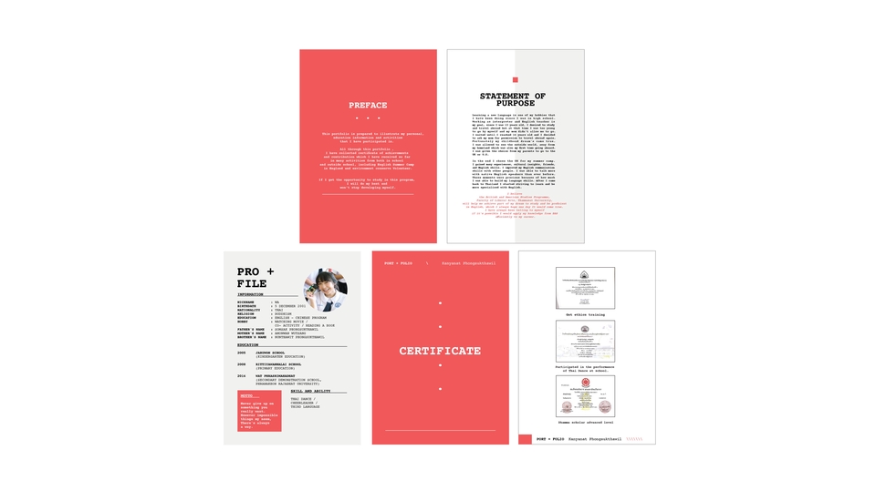 Portfolio & Resume - Minimal portfolio & Resume design รับงานด่วน 24 ชม. - 3