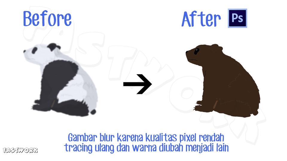 Edit Gambar & Photoshop - TRACING GAMBAR DARI KAOS,LOGO,TULISAN KE ILUSTRASI VECTOR DENGAN PHOTOSHOP - 3