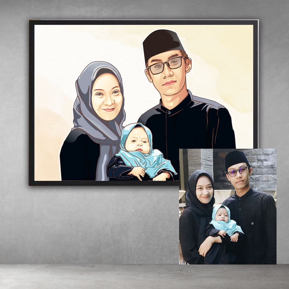 Gambar dan Ilustrasi - Illustrasi Wajah Vector - Untuk Kado & Hadiah Spesial - 7