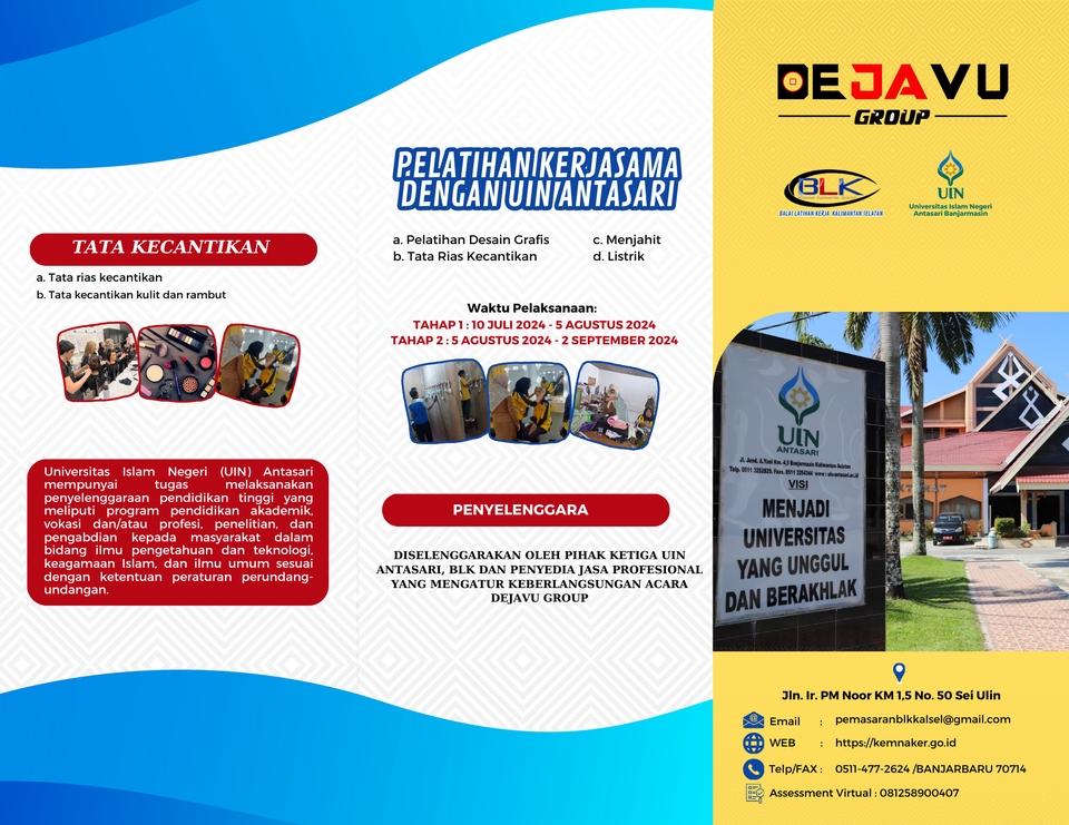 Pelatihan Kerjasama dengan UIN Antasari, Desain Spanduk Online, Desain Brosur, Jasa Desain Brosur Online, Desain Kartu Nama, Desain Undangan Pernikahan, Desain Spanduk, Harga Jasa Desain Spanduk, Desain Spanduk Kreatif, Desain Brosur Makanan