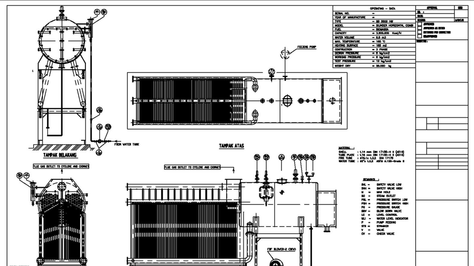 CAD Drawing - Boiler Firetube - 1