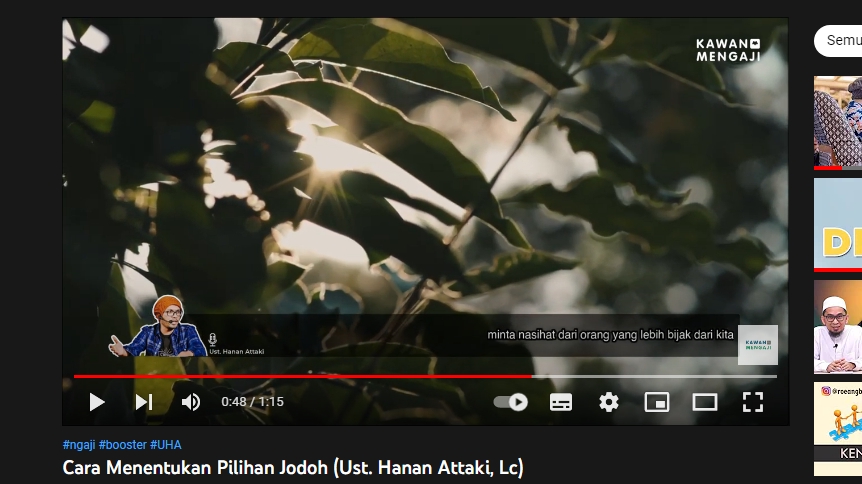 Jasa edit video youtube, pengeditan video, harga edit video, freelance video editor, cara menentukan jodoh, ust hanan attaki