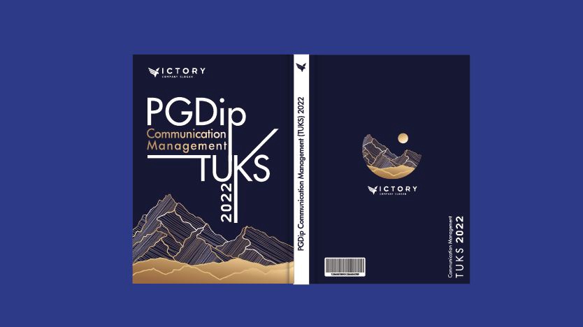 Desain cover buku PGDip Communication Management TUKs 2022