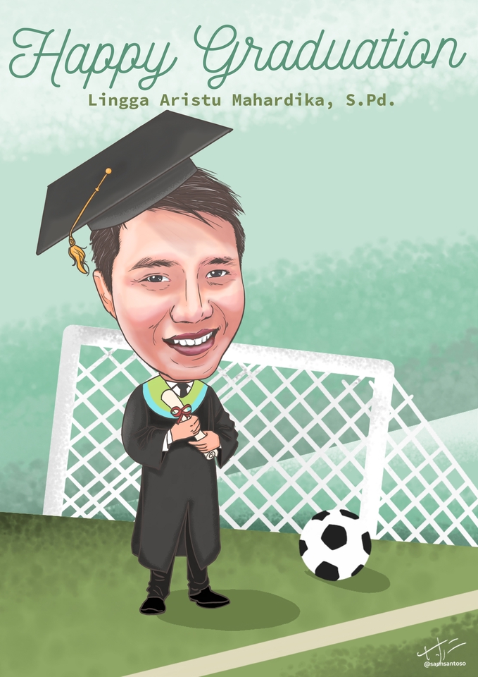 Gambar dan Ilustrasi - Gambar Wajah Kado Wisuda, Ulang Tahun, Dll Dalam 1 Hari Jadi. - 2