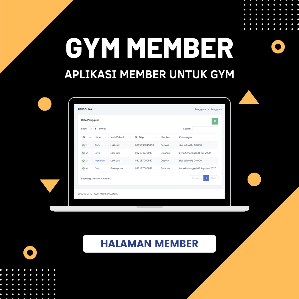 Web Development - Aplikasi Gym Member Menggunakan RFID - 4