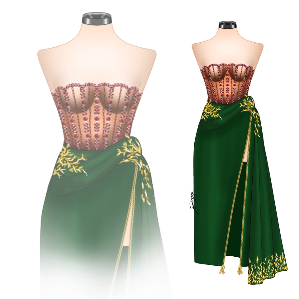 Desain Kaos & Motif - Ethnic Gown - 6