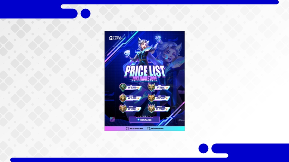 Jasa Desain Spanduk Online Harga Murah desain harga spanduk game Mobile Legends unik