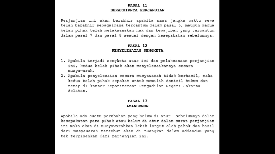 Hukum - Legal Opinion, Legal Consultation and Contract Drafting - 2