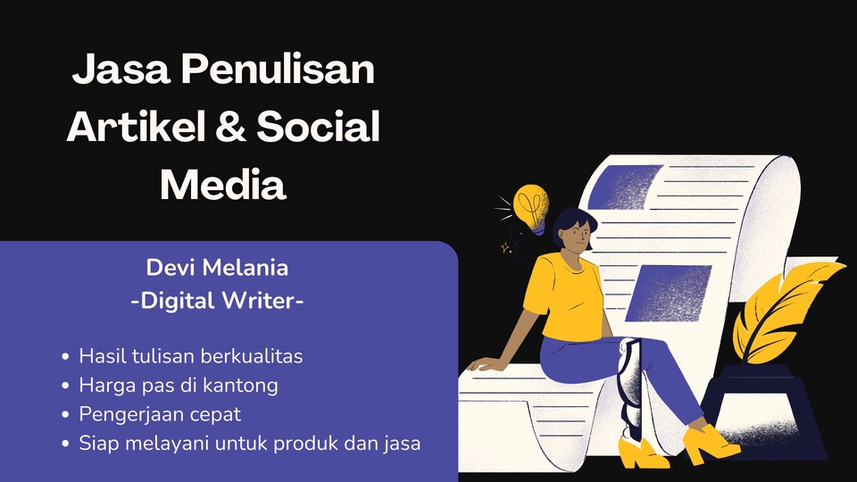 Jasa Content Writer dan Pembuat Artikel Profesional - Jasa Penulisan Artikel SEO, Email Marketing, Caption dan Ads Copy (Copywriter & Digital Writer)