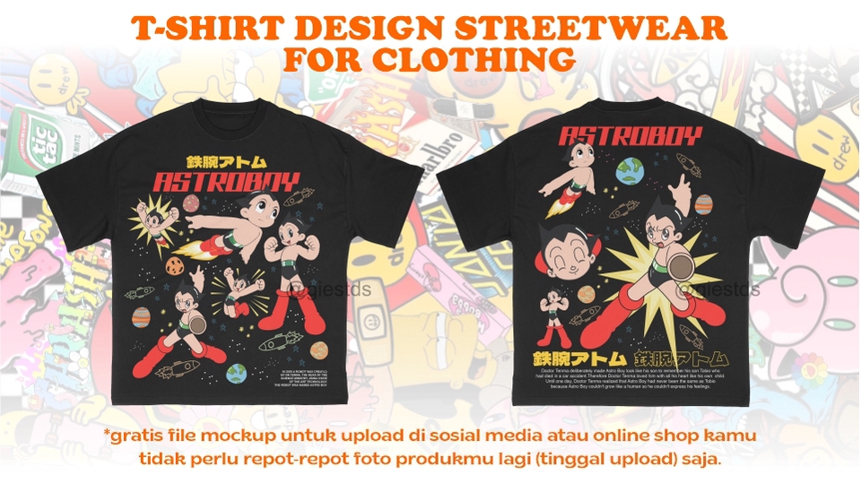 Desain Kaos & Motif - Desain Kaos Tema Streetwear Urban Clothing - 2