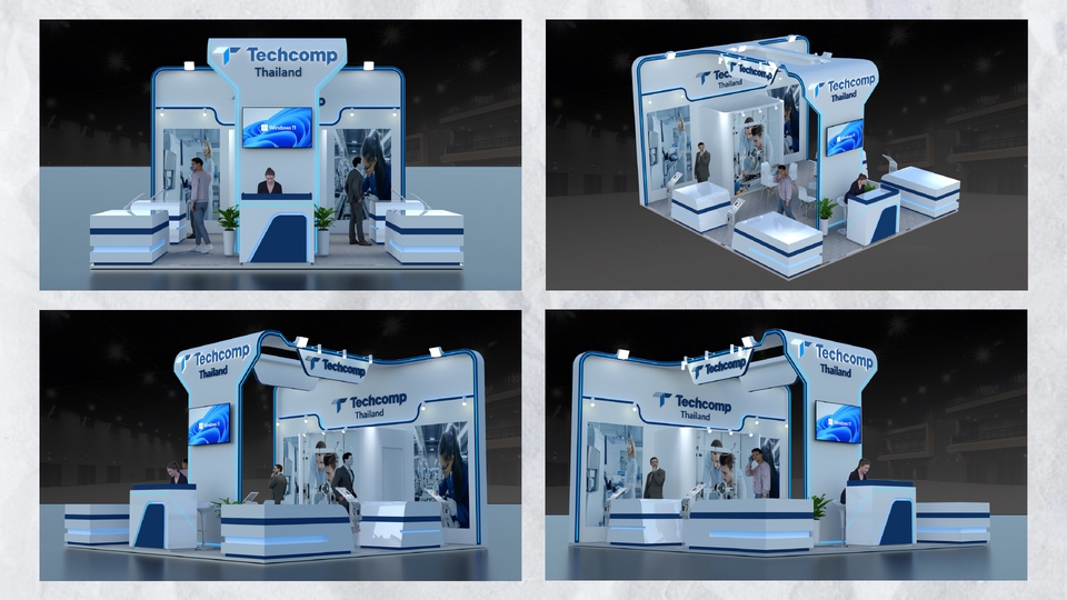 3D Perspective - ่รับออกแบบ 3D โครงสร้างบูธงานอีเว้นท์ Event, Exhibition , งานแสดงสินค้า, Kiosk, ร้านค้าและร้านอาหาร - 6