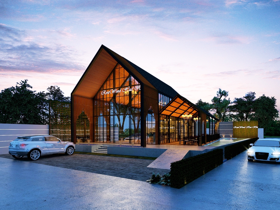 เขียนแบบวิศวกรรมและออกแบบโครงสร้าง - 3D Perspective ภายในและภายนอก บ้าน ร้านอาหาร คอนโด สปา - 24