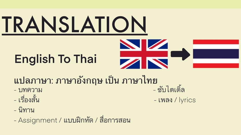 แปลภาษา อังกฤษ-ไทย | Eng To Th | Th To Eng| บทความ เรื่องสั้น สื่อการสอน