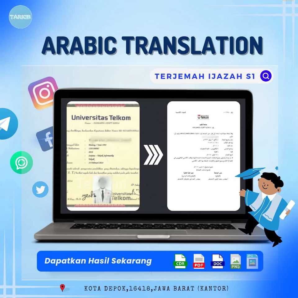 Penerjemahan - jasa terjemah tersumpah dan non tersumpah (Arab <> Indonesia)  - 3