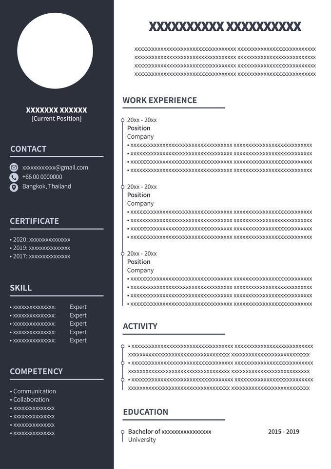 Portfolio & Resume - รับทำ Resume/CV 1 Page (ภาษาไทย/English) จากประสบการณ์ทำงานบริษัทต่างชาติและองค์กรของรัฐบาลสหรัฐฯ - 5