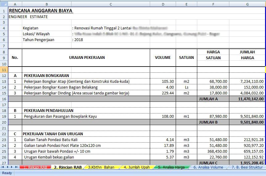 CAD Drawing - Jasa Hitung RAB (Rencana Anggaran Biaya) Interior - 3