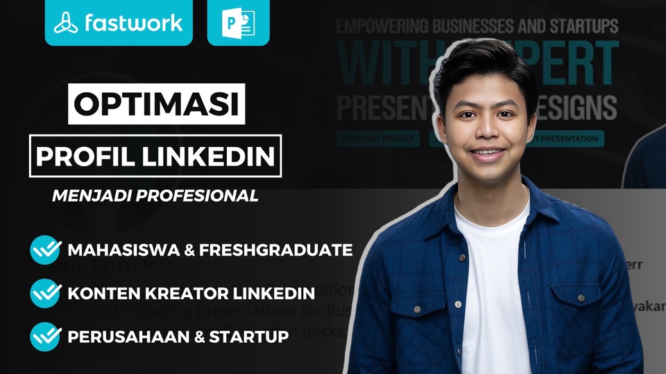 Jasa Desain CV (Curriculum Vitae) & Portofolio - (SEHARI JADI!) Optimasi Profil Linkedin Menjadi Profesional (Personal, Konten Kreator & Korporasi)