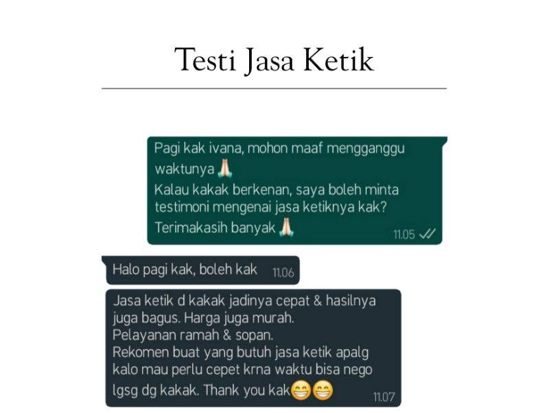 jasa ketik makalah kilat jadi dalam 1 hari