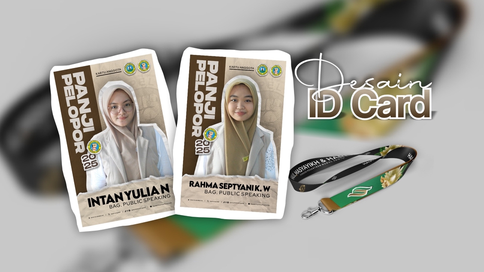 Jasa Desain ID Card Karyawan - Desain ID Card dan Lanyard Modern Minimalis