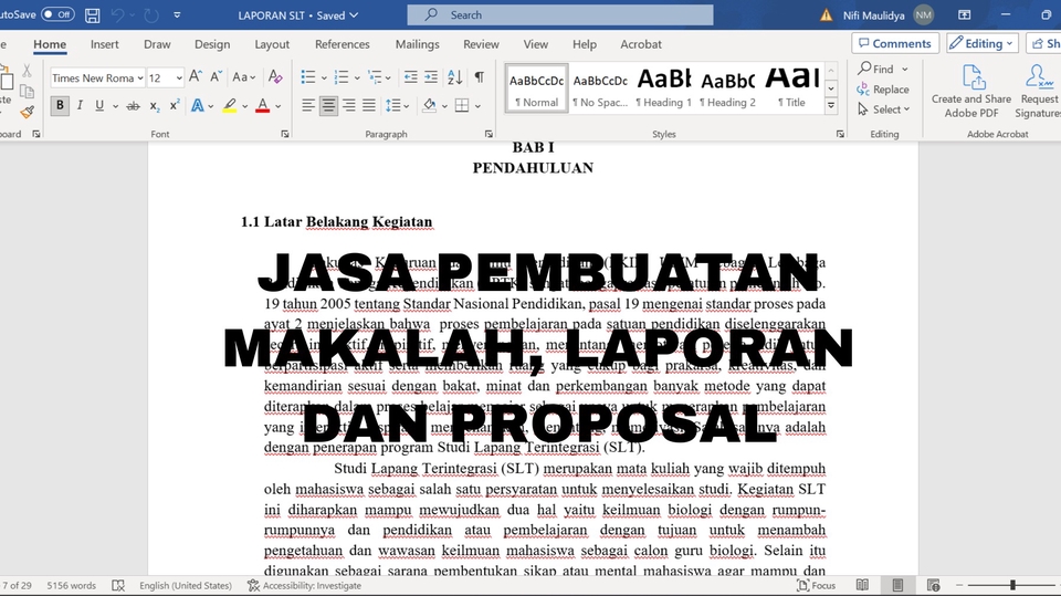 Pengetikan Umum - Jasa pembuatan makalah dan laporan materi pendidikan dan biologi - 1