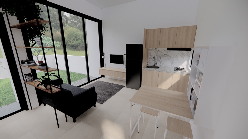 3D & Perspektif - Desain 3D dan Rendering Interior dan Exterior, Desain Rumah Tinggal  - 10