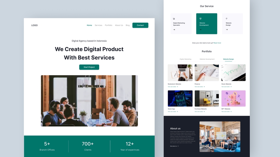 UI & UX Design - Modern UI/UX Design Untuk Website/Landing Page - 2