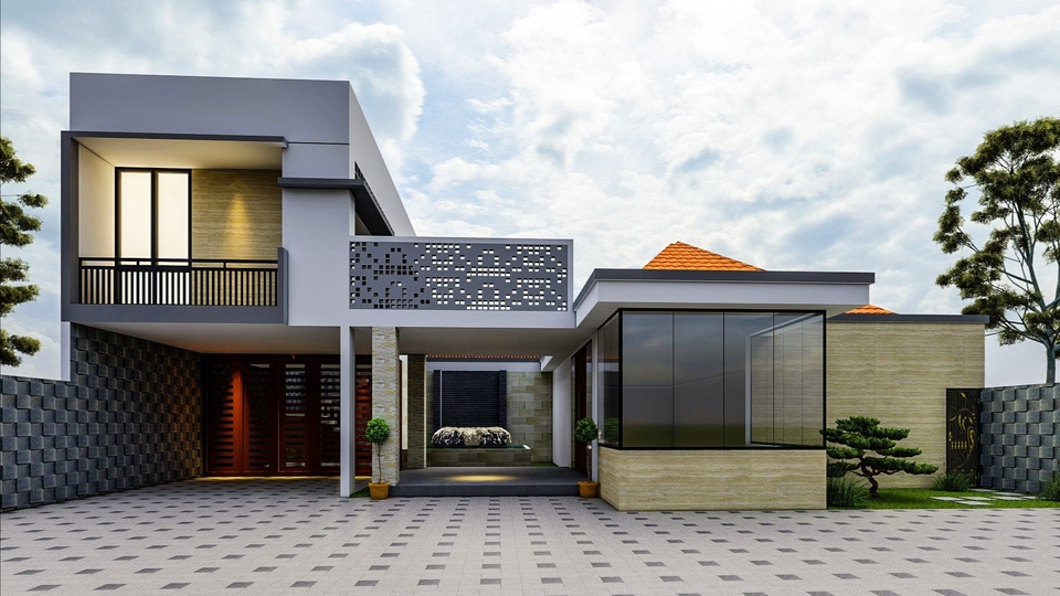 3D & Perspektif - Desain 3d modelling arsitektural dan rendering animasi - 1