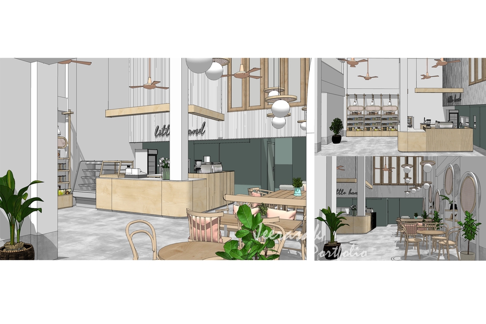 ออกแบบตกแต่งภายในร้านกาแฟ ร้านอาหาร ร้านค้า บูธ รับสร้างบ้าน