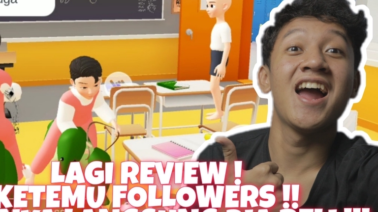 Youtuber sedang mereview video dan bertemu followers