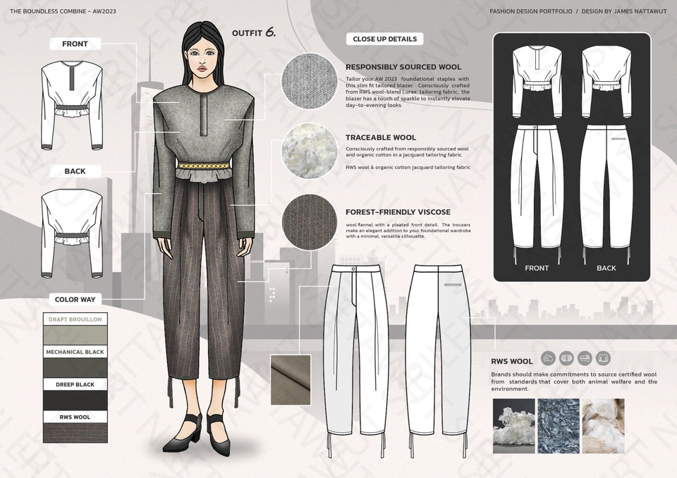 ออกแบบชุดแฟชั่นผู้หญิงสไตล์โมเดิร์น