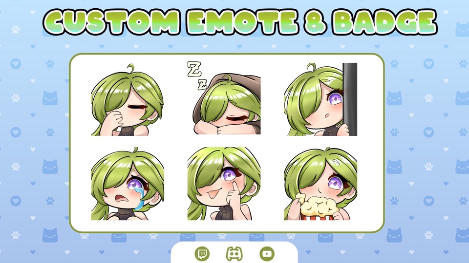 Custom Chibi Emote untuk Streaming, YouTube, Discord, dan Twitch